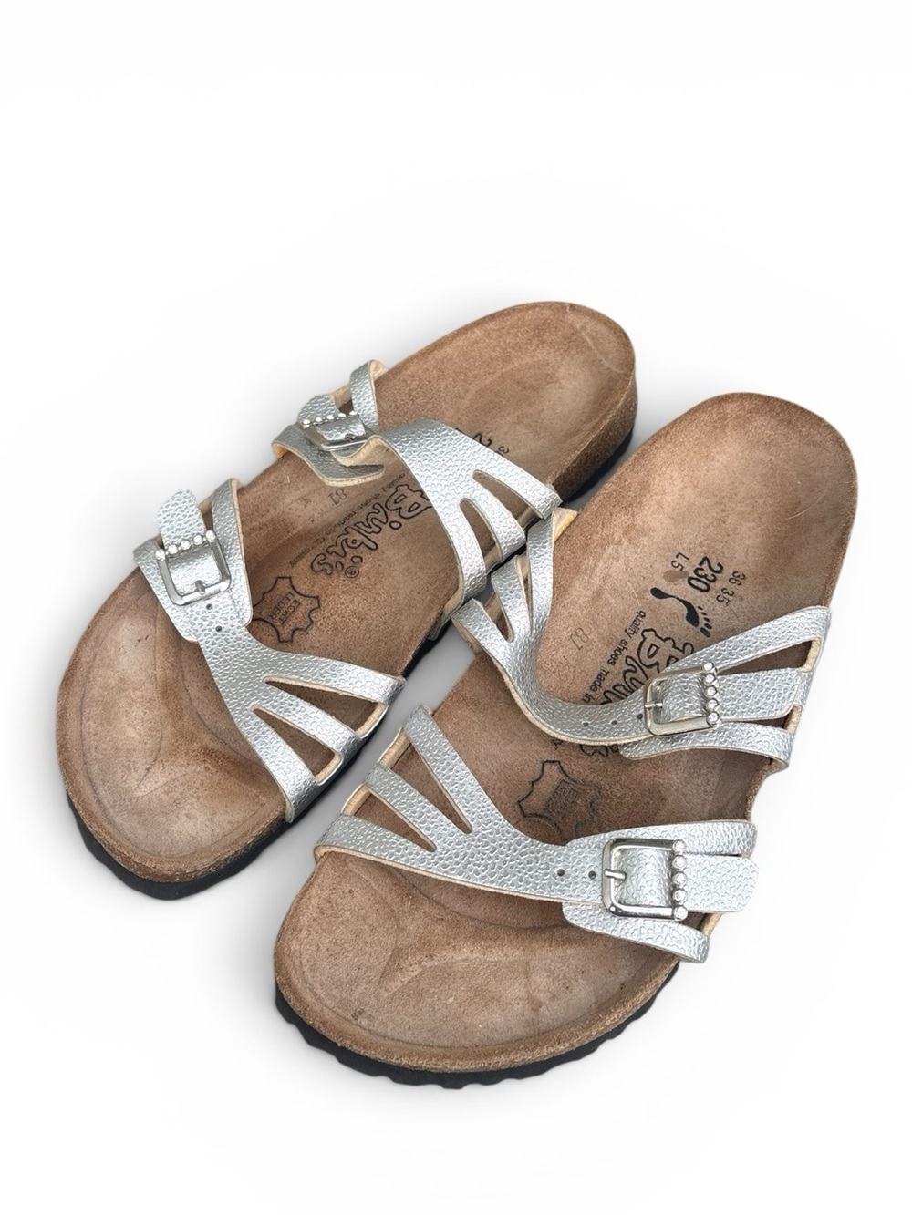 Birkenstock Birki's Moorea Granada Silver Rhinestone Size 36